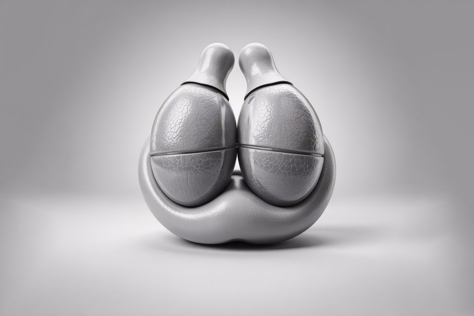 A medical illustration of a pair of male testicles